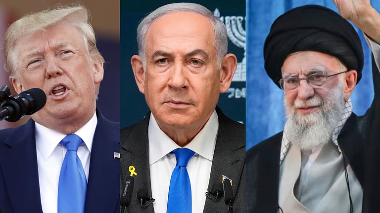 trump netanyaho khamneye