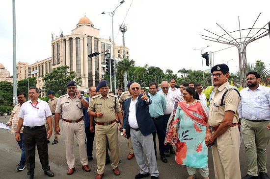 road safty tream visit bhopal black spot