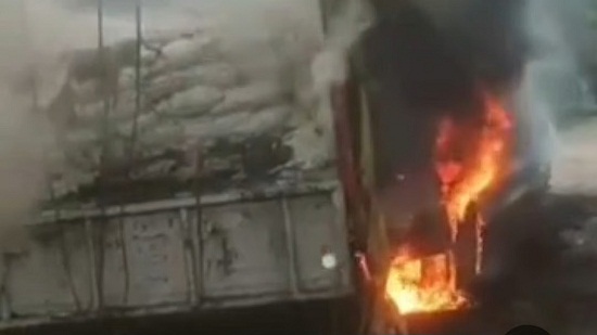 satna rampur baghelan truck fire