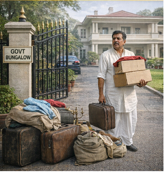 mp ministr & officers out govt banglow