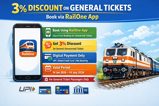 railone app discount ticket fare