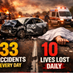nh in mp average road accident highest & death