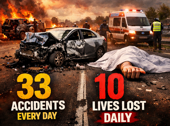 nh in mp average road accident highest & death