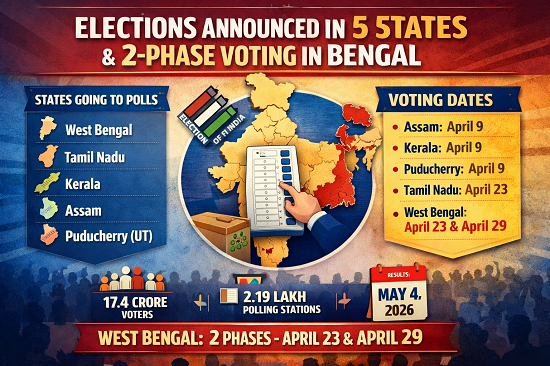 Elections announced in 5 states after SIR