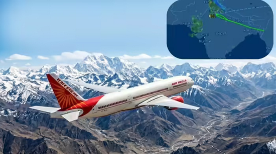 air india plane return china