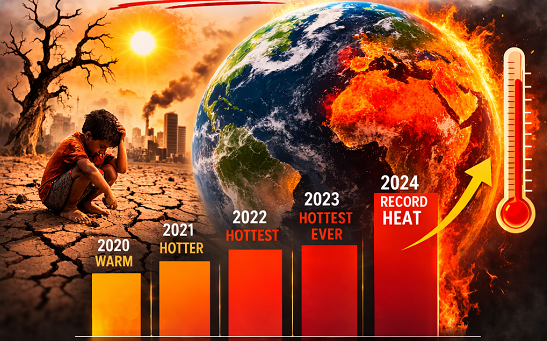 earth heating globle warming