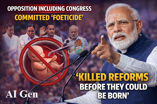 pm modi ask Congress committed foeticide